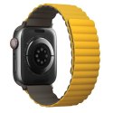 UNIQ pasek Revix Apple Watch Series 4/5/6/7/8/SE/SE2/Ultra 42/44/45mm. Reversible Magnetic musztardowy-khaki/mustard-khaki