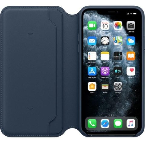 Etui Apple MY1P2ZM/A iPhone 11 Pro Max otchłanny błękit/navy Leather Book