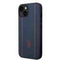 US Polo USHCP14SPFAV iPhone 14 6,1" granatowy/navy blue Leather Stitch