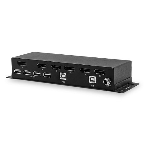 LINDY 2-portowy przełącznik DisplayPort 1.2 z podwójną głowicą