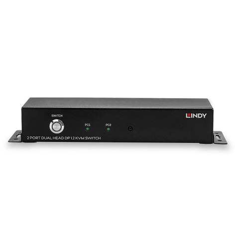 LINDY 2-portowy przełącznik DisplayPort 1.2 z podwójną głowicą