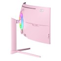Arozzi Nova 49" Curved monitor komputerowy 124,5 cm (49") 5120 x 1440 px Dual QHD LED Różowy