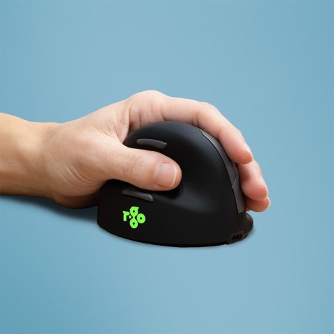 Ergonomiczna mysz R-Go Pele HE lewa Bluetooth sidabrina