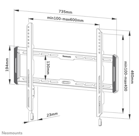 Uchwyt do TV NEOMOUNTS BY NEWSTAR WL30-550BL16 (nośność 70kg /40 - 75 cali)