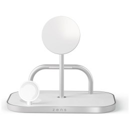 Magnetyczna ładowarka indukcyjna Zens 4w1 Qi2 60W USB-C srebrny