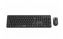 GEMBIRD BEZPRZEWODOWY ZESTAW KLAWIATURY + MYSZ SILENT KEY PRO BUSINESS, CZARNY, UKŁAD US