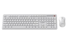 GEMBIRD BEZPRZEWODOWY ZESTAW KLAWIATURY + MYSZ SLIM PRO BUSINESS NA BIURKO,BIAŁY, UKŁAD US