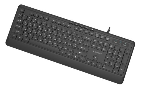 GEMBIRD PRZEWODOWA KLAWIATURA MULTIMEDIALNA SLIM 5 KLAWISZY HOTKEYS, RU LAYOUT, CZARNA