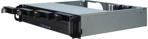 Inter-Tech IPC 2U-2404S Rack Czarny, Srebrny