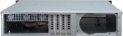 Inter-Tech IPC 2U-2404S Rack Czarny, Srebrny