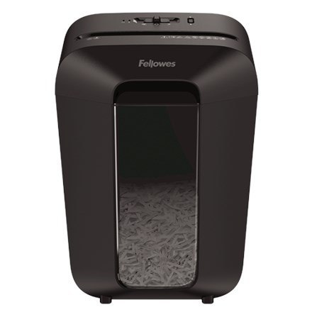 Niszczarka Fellowes LX70, 4407501 kolor czarny, 18 litrów, Niszczy jednorazowo do 11 kartek A4 (70g) na ścinki 4×40 mm (P-4/T-4)
