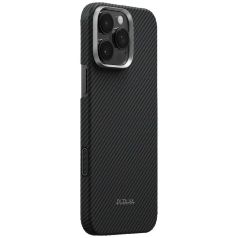 Etui PITAKA Ultra-Slim PitaTap MagSafe do iPhone 16 Pro Max czarno szary