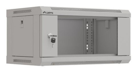 LANBERG SZAFA INSTALACYJNA RACK WISZĄCA 19" 4U 540X350 SZARA DRZWI PRZESZKLONE (FLAT PACK)