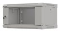 LANBERG SZAFA INSTALACYJNA RACK WISZĄCA 19" 4U 540X350 SZARA DRZWI PRZESZKLONE (FLAT PACK)