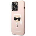 Karl Lagerfeld KLHCP14XSLKHLP iPhone 14 Pro Max 6,7" hardcase różowy/pink Silicone Karl`s Head