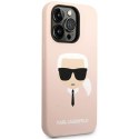 Karl Lagerfeld KLHCP14XSLKHLP iPhone 14 Pro Max 6,7" hardcase różowy/pink Silicone Karl`s Head