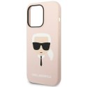 Karl Lagerfeld KLHCP14XSLKHLP iPhone 14 Pro Max 6,7" hardcase różowy/pink Silicone Karl`s Head