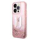 Karl Lagerfeld KLHCP14LLBKLCP iPhone 14 Pro 6,1" różowy/pink hardcase Liquid Glitter Big KL