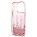 Karl Lagerfeld KLHCP14LLBKLCP iPhone 14 Pro 6,1" różowy/pink hardcase Liquid Glitter Big KL