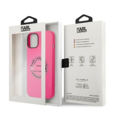 Karl Lagerfeld KLHCP14SSRSGRCF iPhone 14 6,1" hardcase różowy/pink Silicone RSG