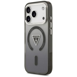 Etui Guess IML Gradient Triangle Logo MagSafe do iPhone 17 Pro Max czarny