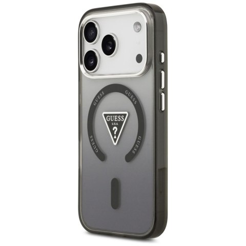Etui Guess IML Gradient Triangle Logo MagSafe do iPhone 17 Pro czarny