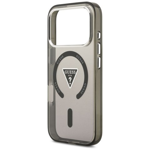 Etui Guess IML Gradient Triangle Logo MagSafe do iPhone 17 Pro czarny