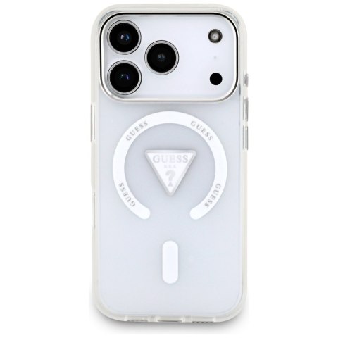 Etui Guess IML Gradient Triangle Logo MagSafe do iPhone 17 Pro przezroczysty