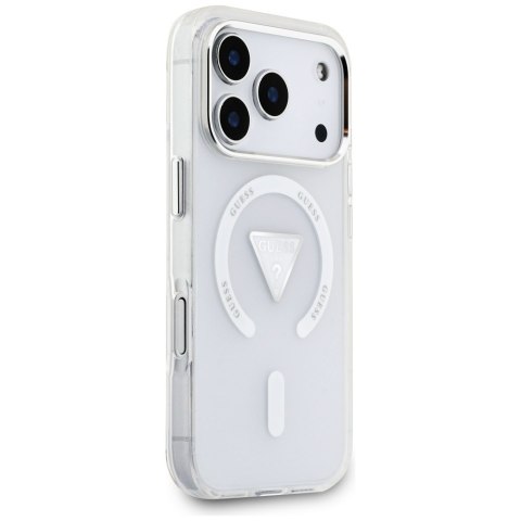 Etui Guess IML Gradient Triangle Logo MagSafe do iPhone 17 Pro przezroczysty