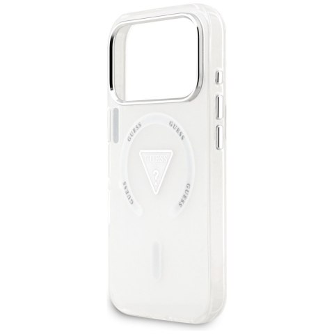 Etui Guess IML Gradient Triangle Logo MagSafe do iPhone 17 Pro przezroczysty
