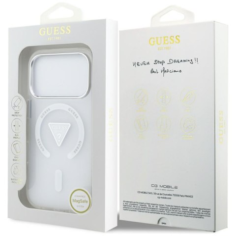 Etui Guess IML Gradient Triangle Logo MagSafe do iPhone 17 Pro przezroczysty