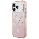 Etui Guess IML Gradient Triangle Logo MagSafe do iPhone 17 Pro różowy