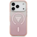 Etui Guess IML Gradient Triangle Logo MagSafe do iPhone 17 Pro różowy