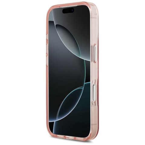 Etui Guess IML Gradient Triangle Logo MagSafe do iPhone 17 Pro różowy