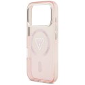 Etui Guess IML Gradient Triangle Logo MagSafe do iPhone 17 Pro różowy