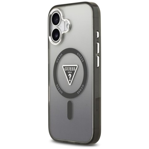 Etui Guess IML Gradient Triangle Logo MagSafe do iPhone 17 czarny