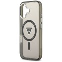 Etui Guess IML Gradient Triangle Logo MagSafe do iPhone 17 czarny