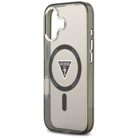 Etui Guess IML Gradient Triangle Logo MagSafe do iPhone 17 czarny