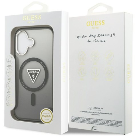 Etui Guess IML Gradient Triangle Logo MagSafe do iPhone 17 czarny