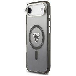 Etui Guess IML Gradient Triangle Logo MagSafe do iPhone Air czarny