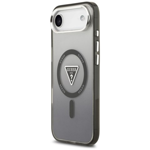 Etui Guess IML Gradient Triangle Logo MagSafe do iPhone Air czarny