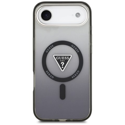Etui Guess IML Gradient Triangle Logo MagSafe do iPhone Air czarny