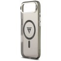 Etui Guess IML Gradient Triangle Logo MagSafe do iPhone Air czarny