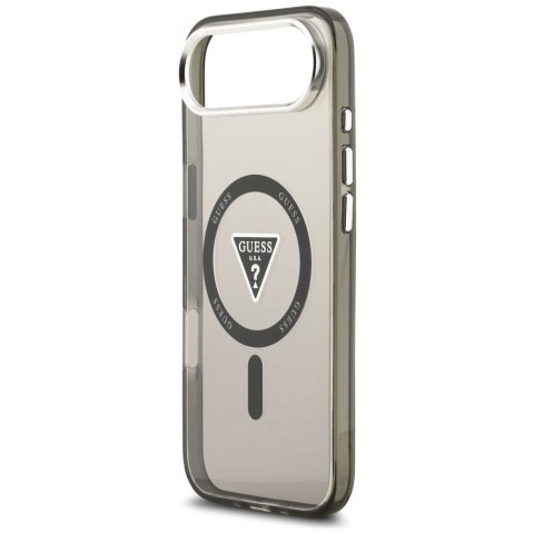 Etui Guess IML Gradient Triangle Logo MagSafe do iPhone Air czarny
