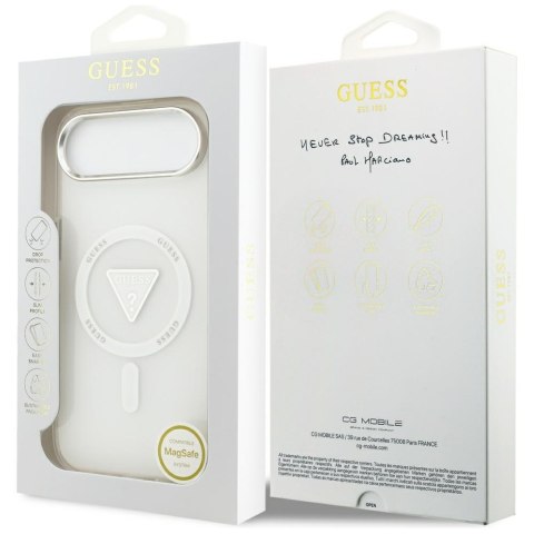 Etui Guess IML Gradient Triangle Logo MagSafe do iPhone Air przezroczysty