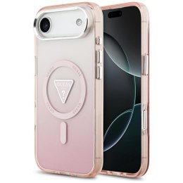 Etui Guess IML Gradient Triangle Logo MagSafe do iPhone Air różowy