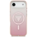 Etui Guess IML Gradient Triangle Logo MagSafe do iPhone Air różowy