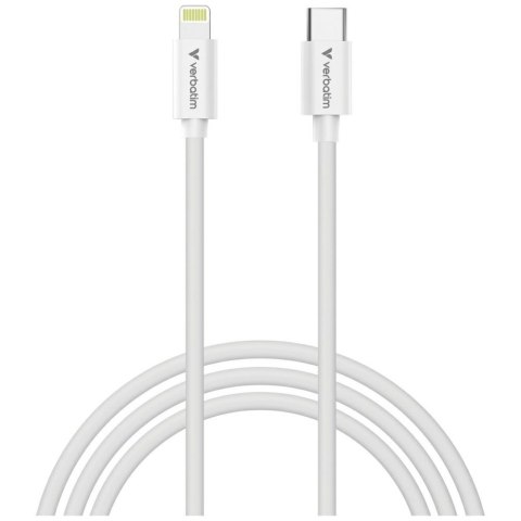 Kable Verbatim Sync & Charge USC-C do Lightning essentials 27W czarny / biały 2szt. 32392