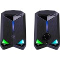 DEFENDER GŁOŚNIKI ROCKET 2.0 6W LED USB CZARNE 65094
