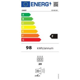 Candy | Chłodziarka do wina | CCVB 30/1 | Klasa efektywności energetycznej F | Wbudowana | Pojemność 20 butelek | Typ chłodzenia